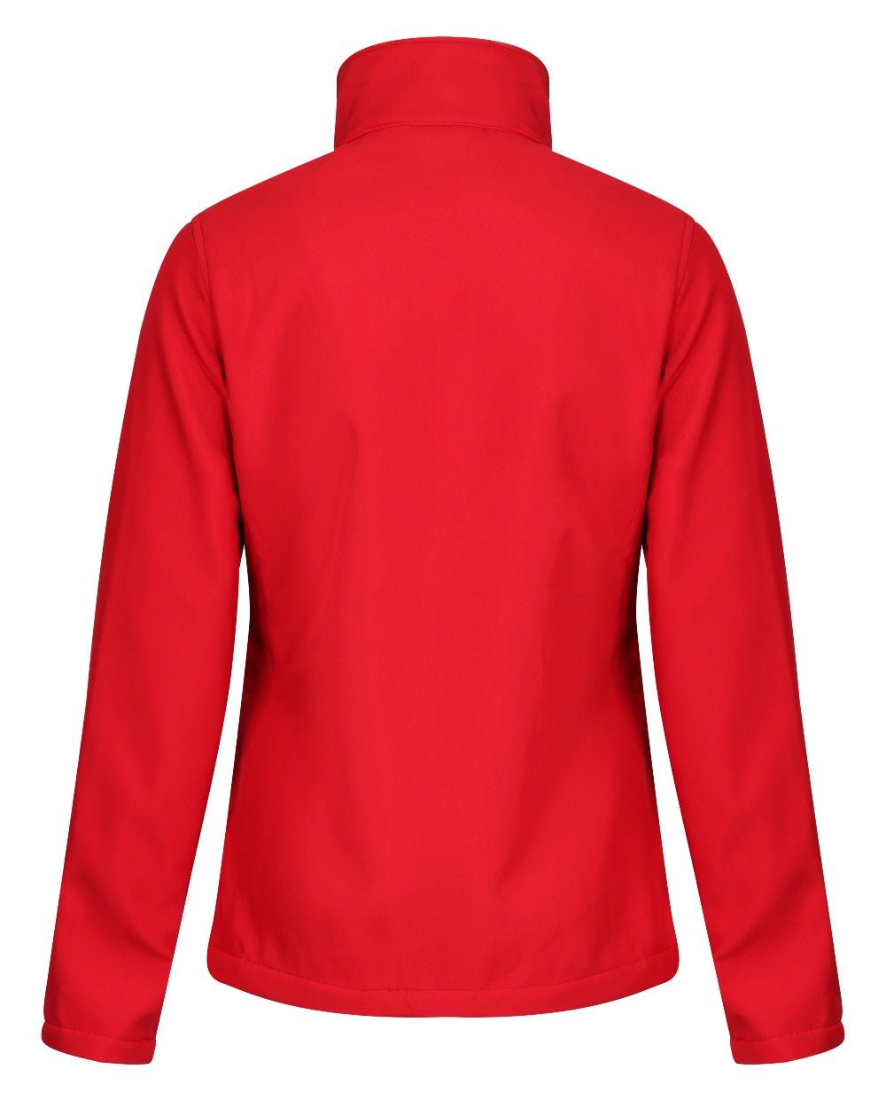 Classic Red Black coloured Regatta Womens Ablaze Printable Softshell Jacket on white background 