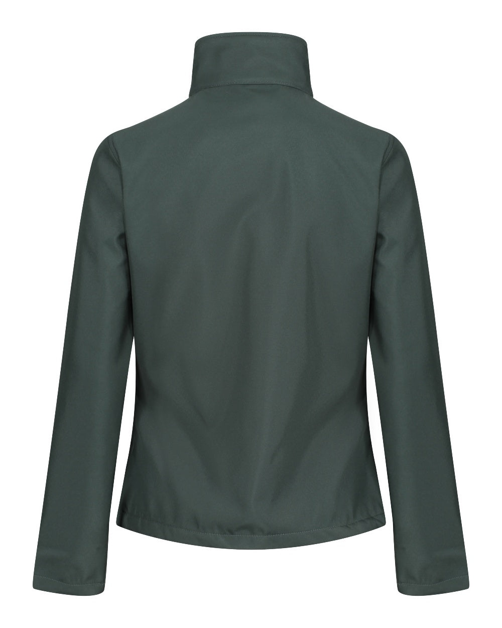 Dark Spruce Black coloured Regatta Womens Ablaze Printable Softshell Jacket on white background 