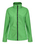 Extreme Green Black coloured Regatta Womens Ablaze Printable Softshell Jacket on white background 