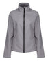 Rock Grey Black coloured Regatta Womens Ablaze Printable Softshell Jacket on white background 