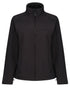 Black coloured Regatta Womens Uproar Softshell Jacket on white background 