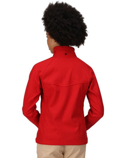 Classic Red Seal Grey coloured Regatta Womens Uproar Softshell Jacket on white background 