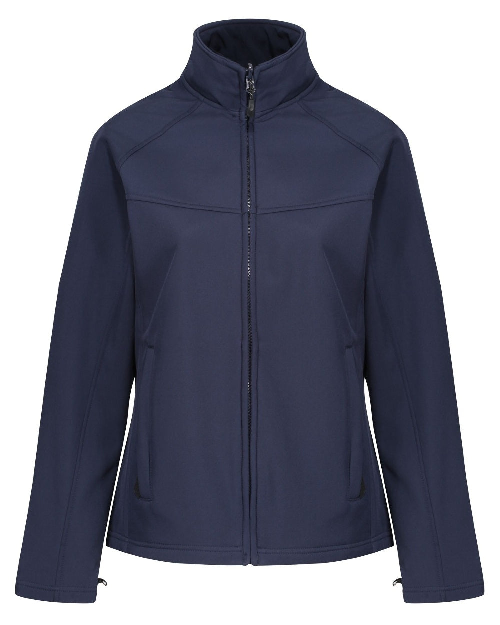 Navy coloured Regatta Womens Uproar Softshell Jacket on white background 