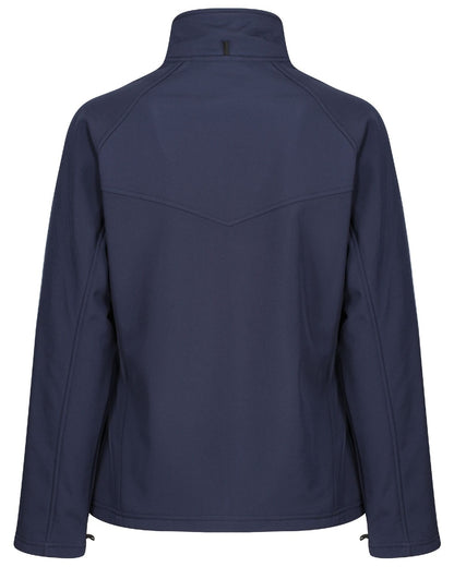 Navy coloured Regatta Womens Uproar Softshell Jacket on white background 