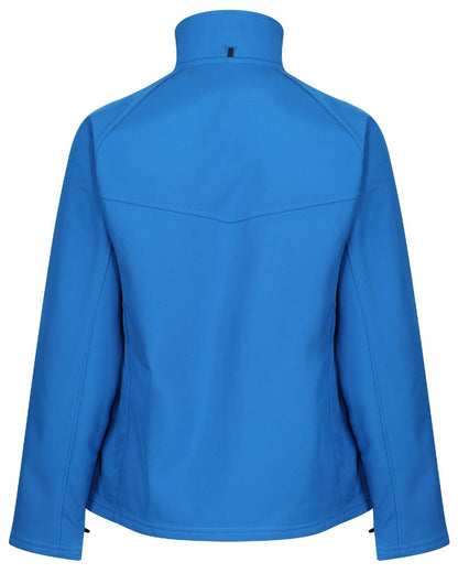 Oxford Blue Seal Grey coloured Regatta Womens Uproar Softshell Jacket on white background 