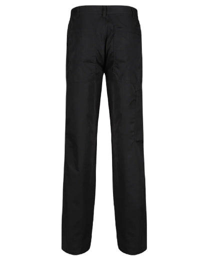 Black coloured Regatta Mens Multi Pocket Action Trousers Short Leg on white background 