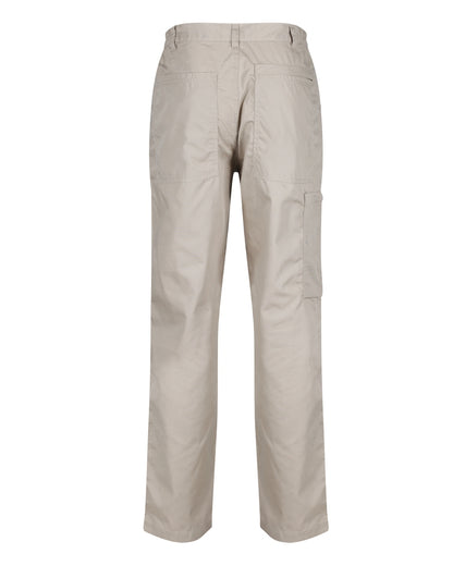 Lichen coloured Regatta Mens Multi Pocket Action Trousers Short Leg on white background 