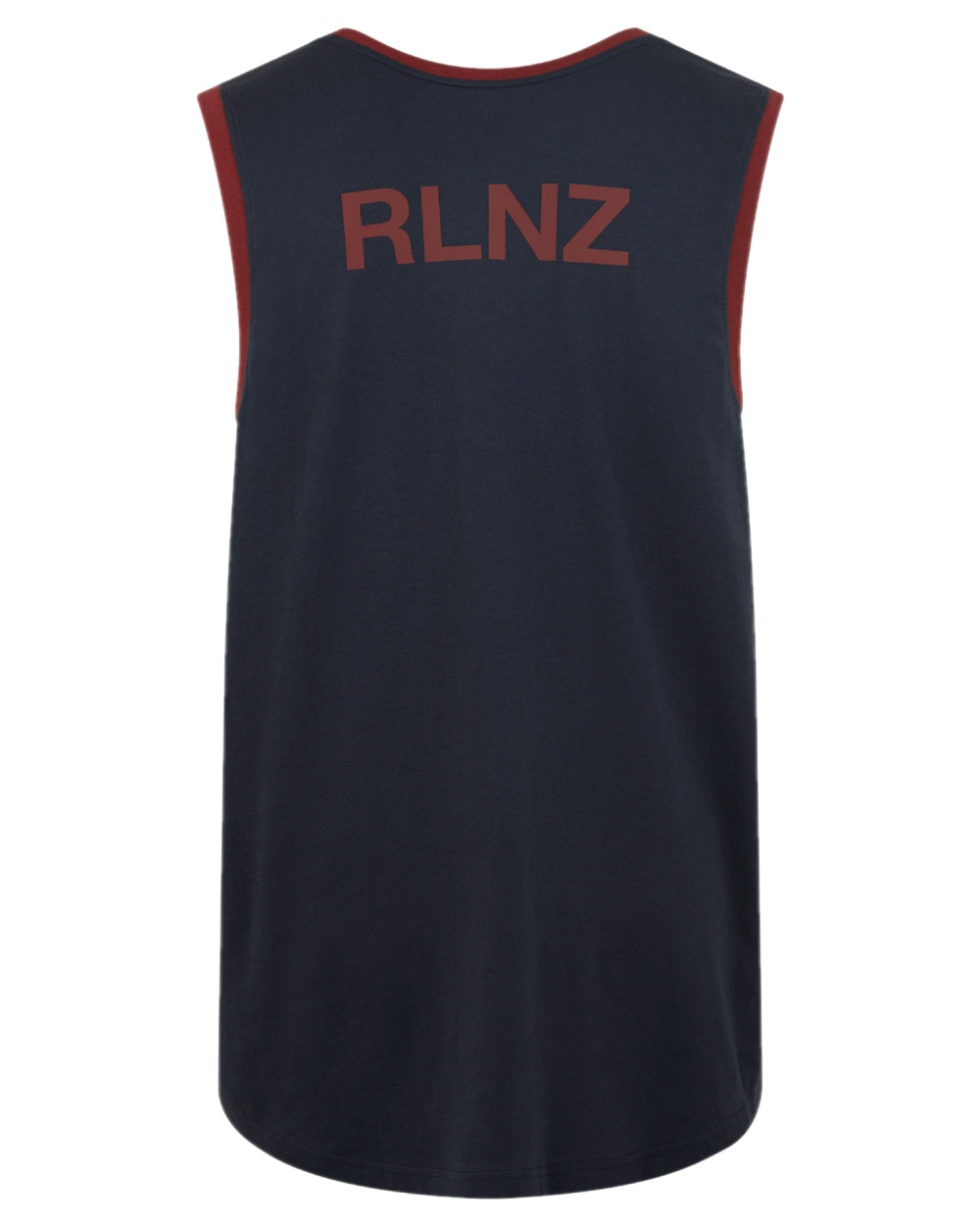 Navy Multi coloured Ridgeline Backslider Singlet Top on white background 