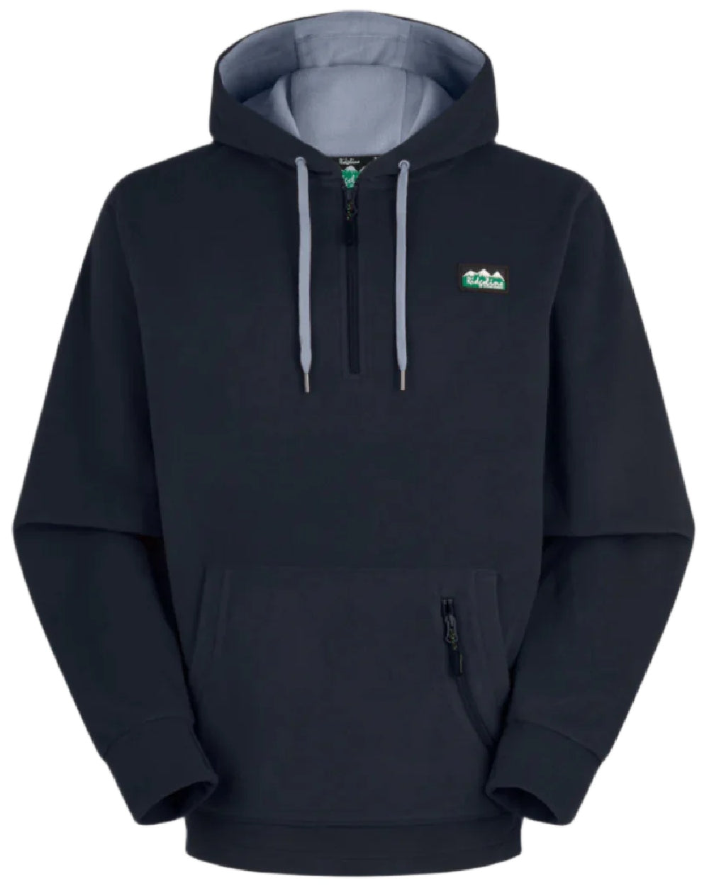 Navy Coloured Ridgeline Ballistic Hooded Fleece on white background 