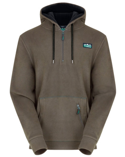 Smokey Olive Coloured Ridgeline Ballistic Hooded Fleece on white background 