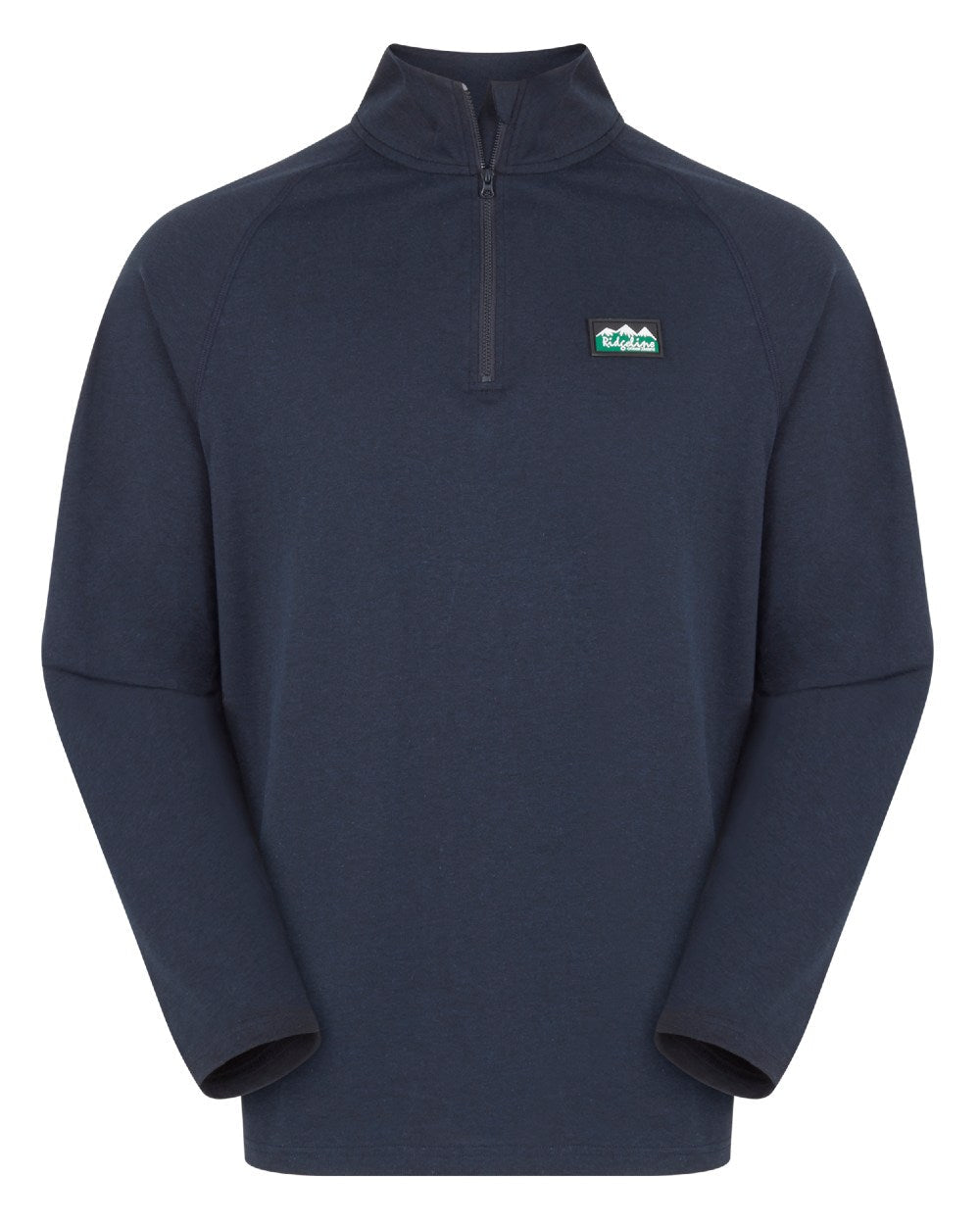 Navy Marl Coloured Ridgeline Baseline Pull On Zip Top on white background 