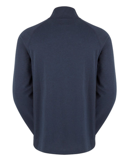 Navy Marl Coloured Ridgeline Baseline Pull On Zip Top on white background 
