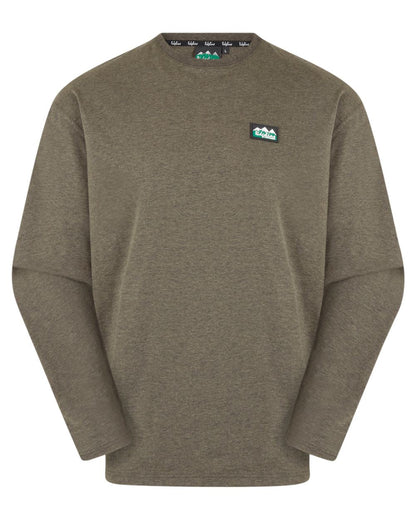 Smokey Olive Marl Coloured Ridgeline Baseline Top on white background 