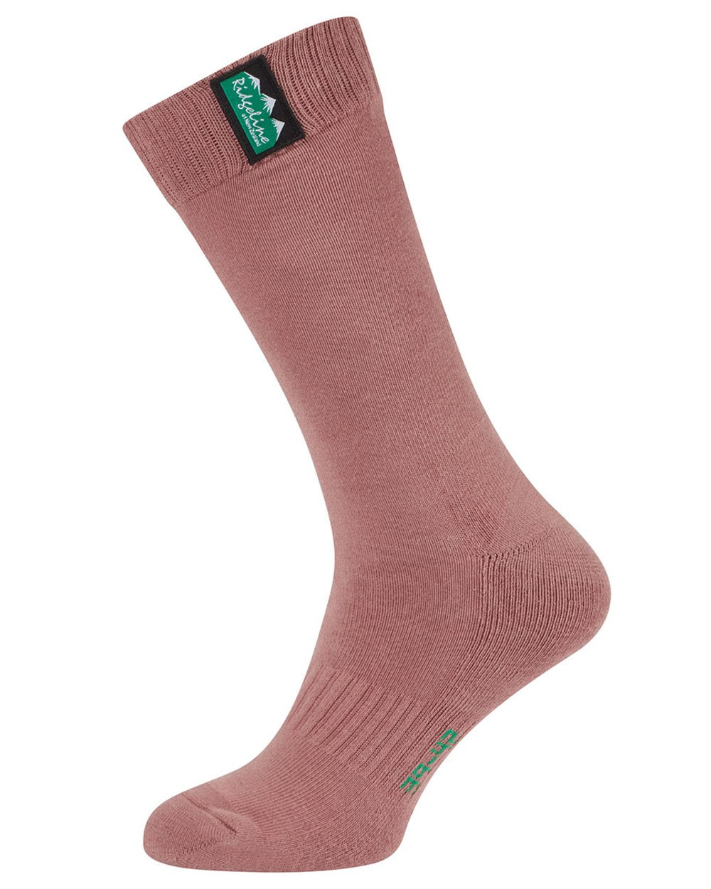 Oxblood Multi Coloured Ridgeline Cotton Work Socks Mid Length On A White Background 