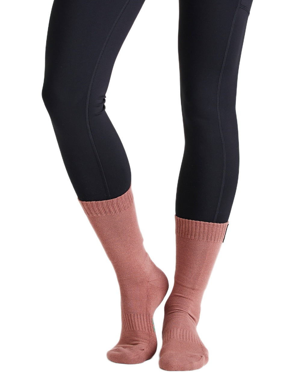 Oxblood Multi Coloured Ridgeline Cotton Work Socks Mid Length On A White Background 