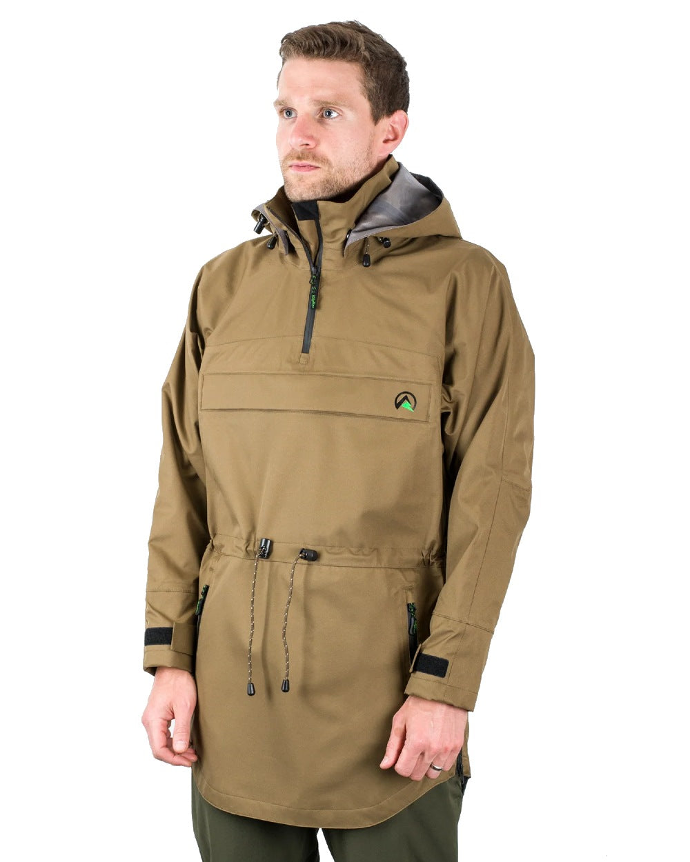 Heather Brown coloured Ridgeline Evolution Waterproof Smock on white background 