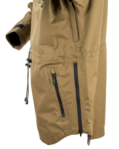 Heather Brown coloured Ridgeline Evolution Waterproof Smock on white background 