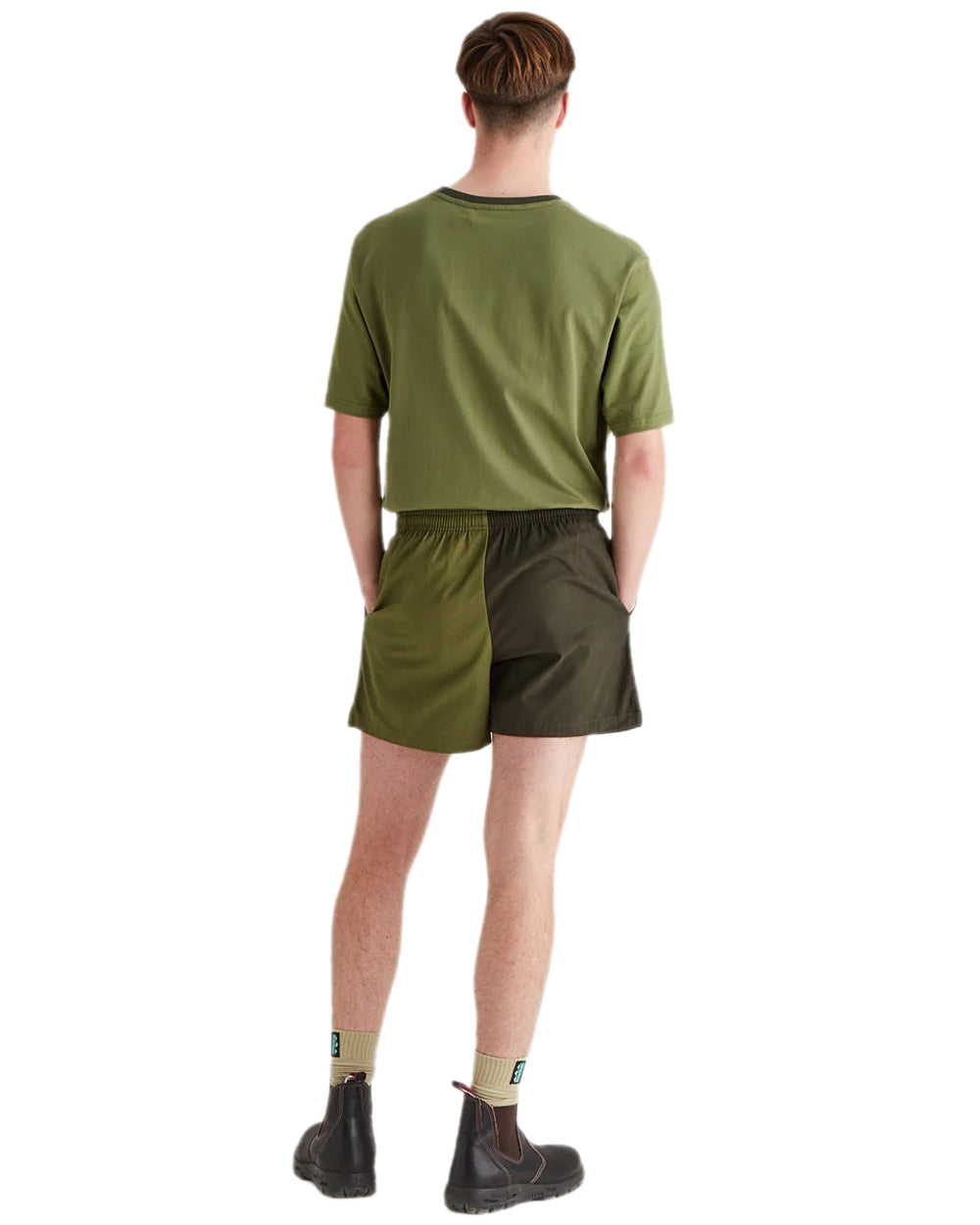 Deep Forest Fern Green Coloured Ridgeline Hose Down Shorts on white background 
