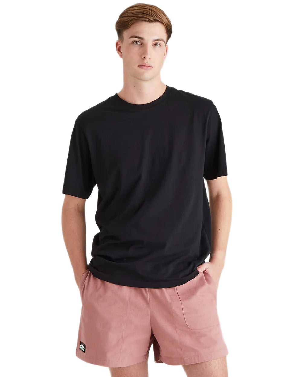 Dusky Pink Coloured Ridgeline Hose Down Shorts on white background 