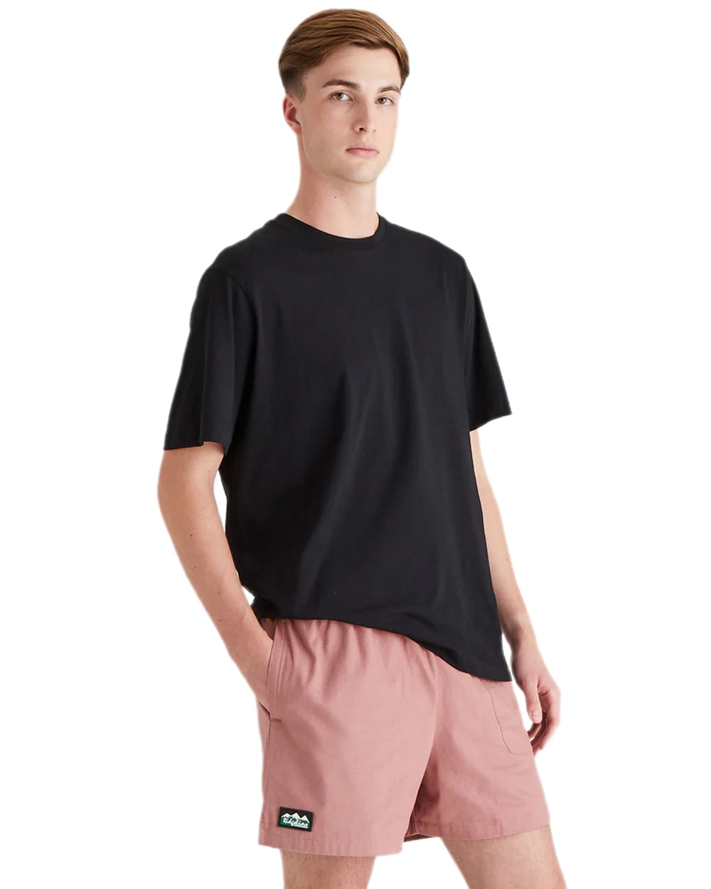 Dusky Pink Coloured Ridgeline Hose Down Shorts on white background 