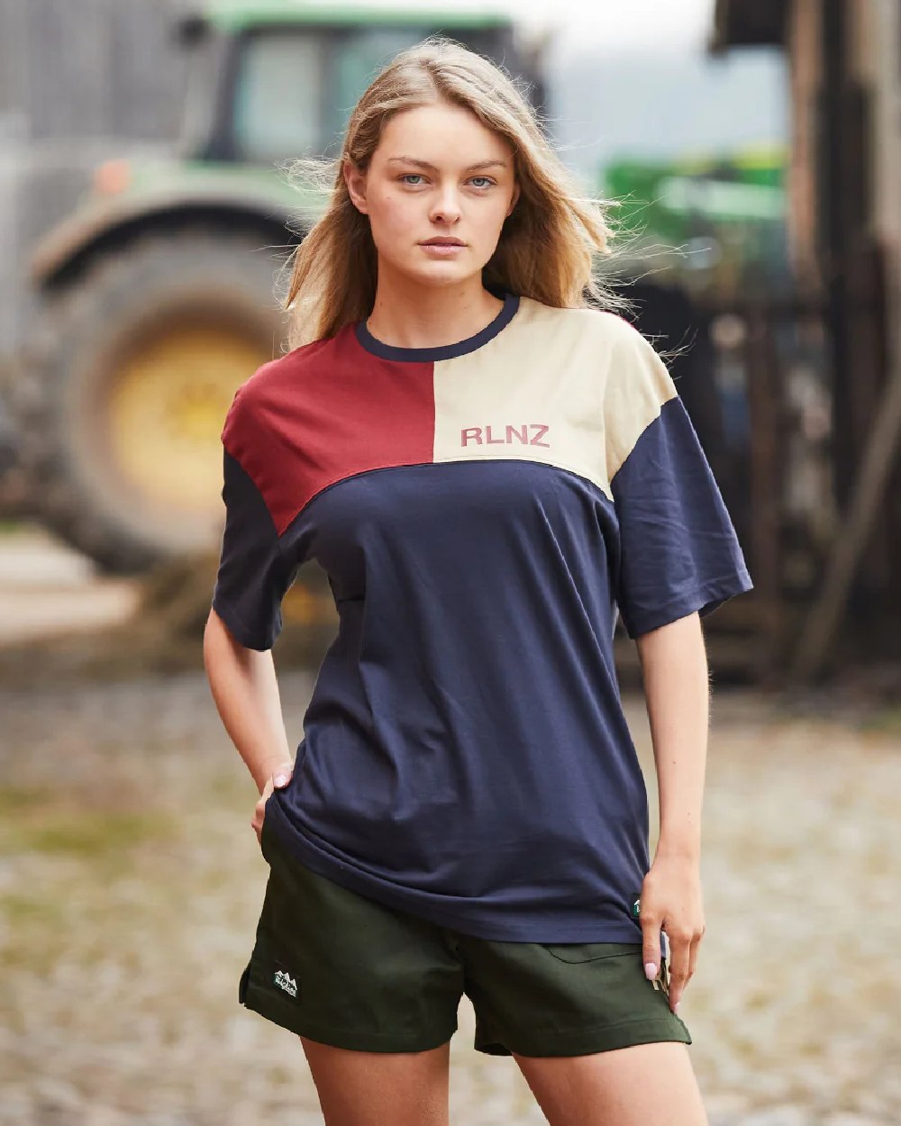 Navy Coloured Ridgeline Hose Down Shorts on outdoor background 