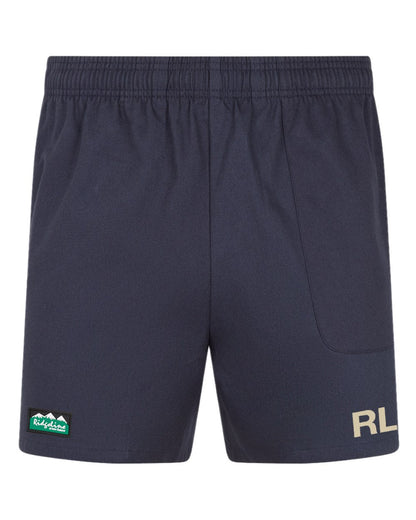 Navy coloured Ridgeline Hose Down Shorts on white background 