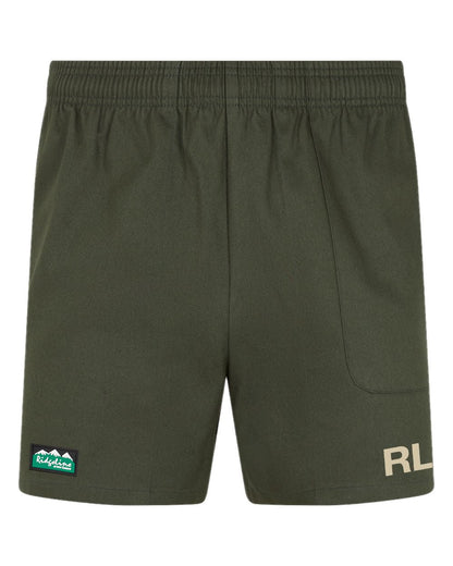Olive coloured Ridgeline Hose Down Shorts on white background 