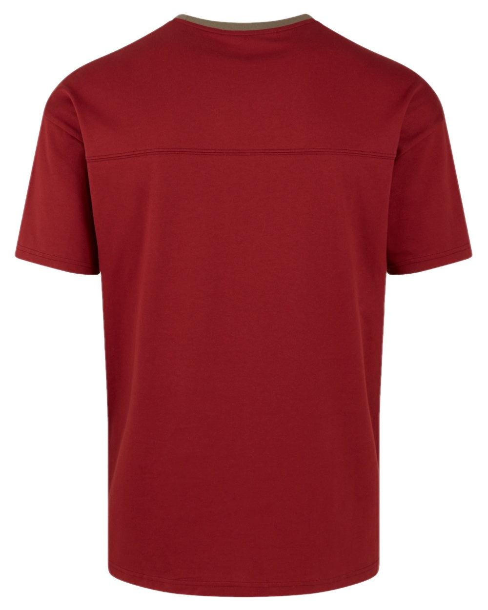 Rhubarb coloured Ridgeline Hose Down T-Shirt on white background 