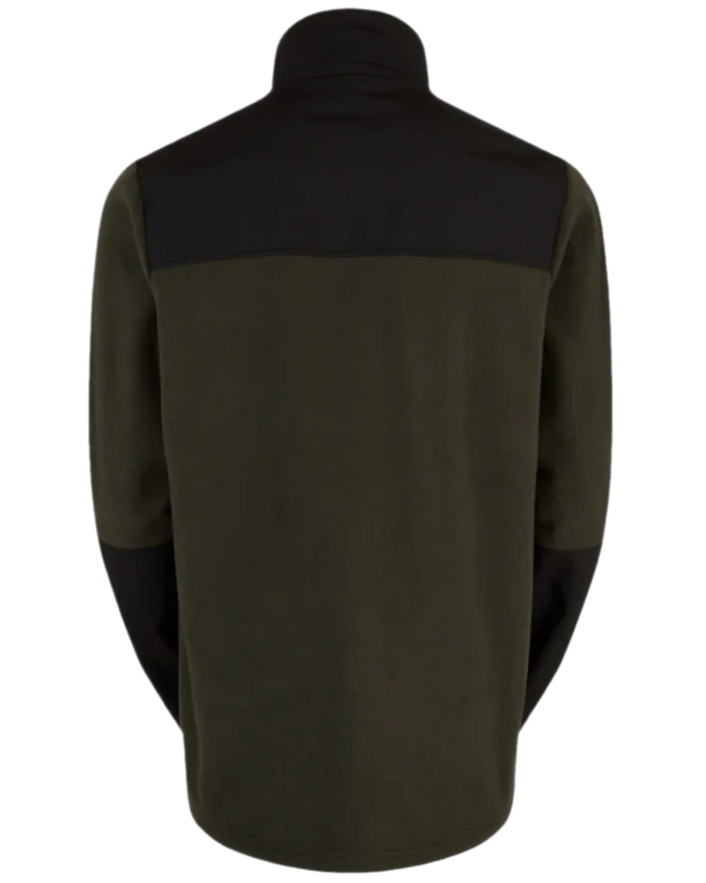 Deep Forest Black coloured Ridgeline Hybrid Fleece Jacket on white background 