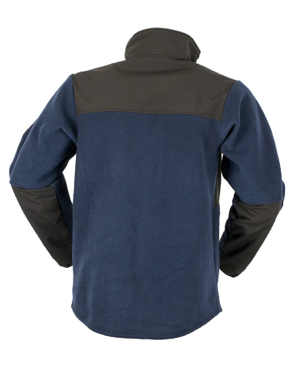 Navy Black coloured Ridgeline Hybrid Fleece on white background 