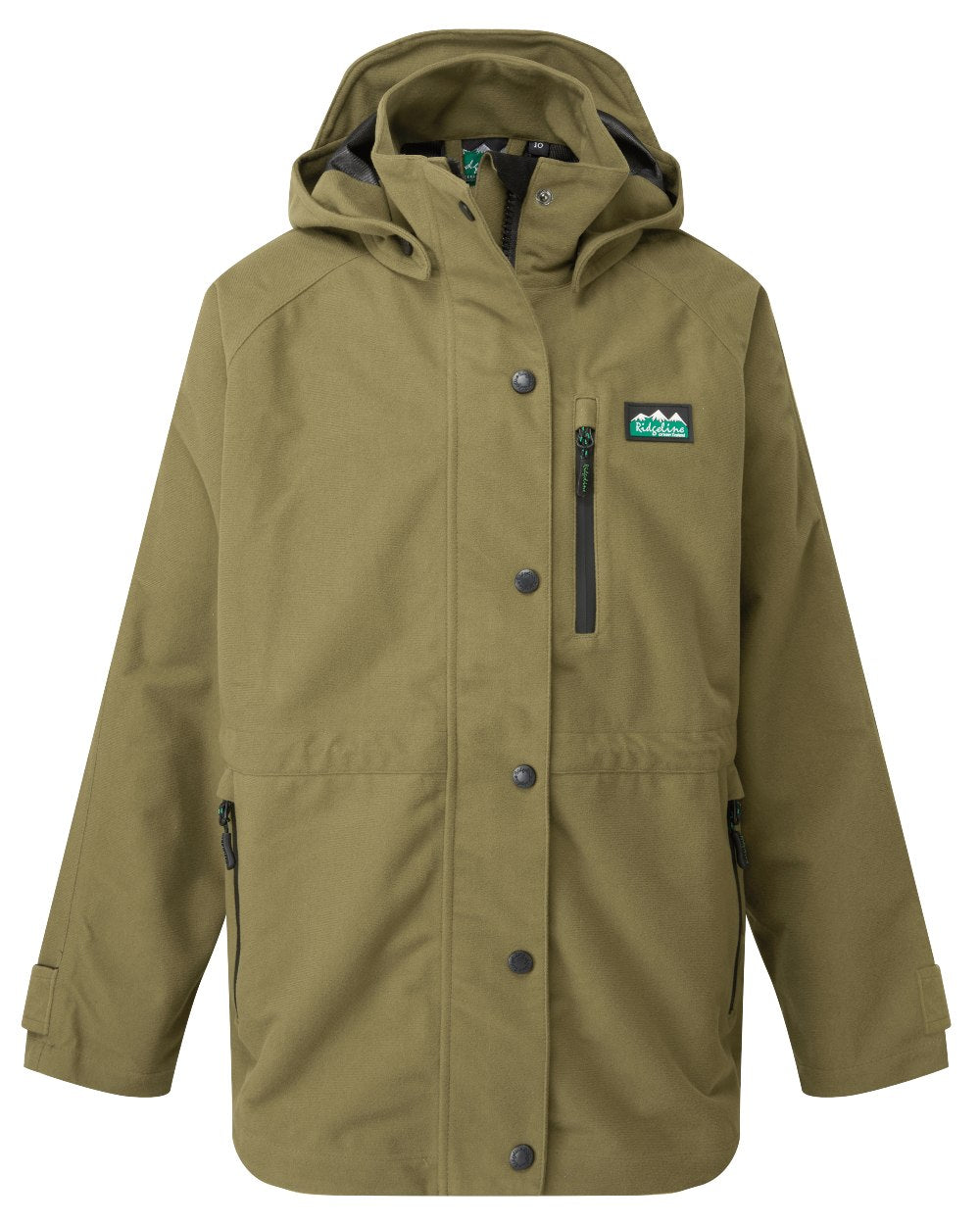 Teak coloured Ridgeline Kids Monsoon Classic Jacket on white background 