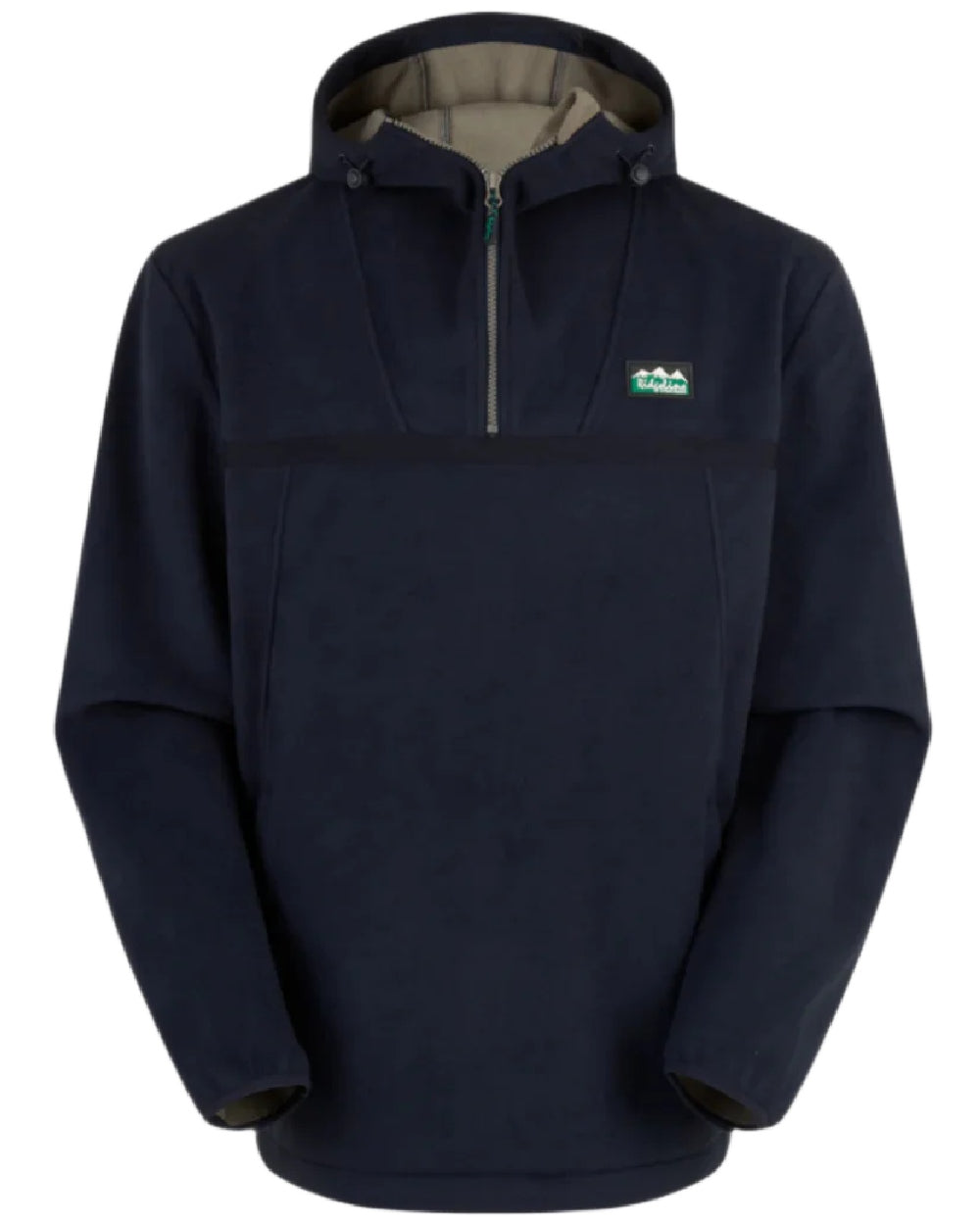 Navy Coloured Ridgeline Kodiak Fleece Smock on white background 