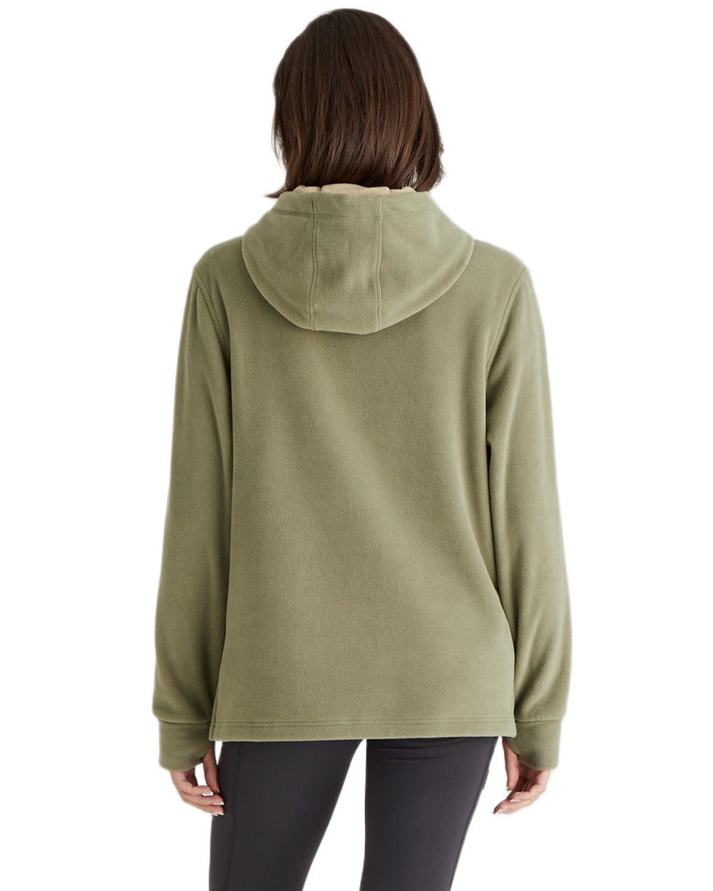 Khaki Green Coloured Ridgeline Ladies Ballistic Hoodie on white background 