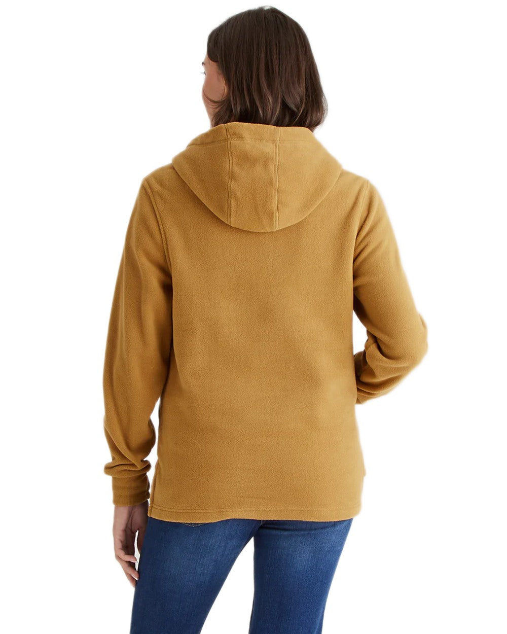 Ochre Coloured Ridgeline Ladies Ballistic Hoodie on white background 