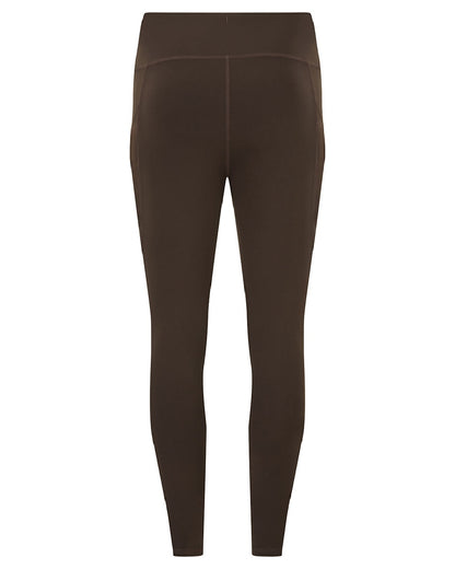Deep Bark coloured Ridgeline Ladies Infinity Leggings on white background 