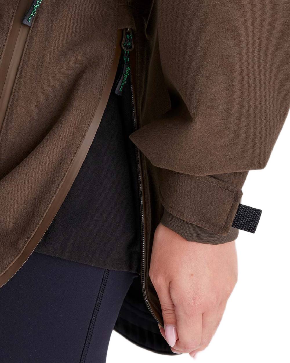 Bark Coloured Ridgeline Ladies Monsoon Waterproof Smock on white background 