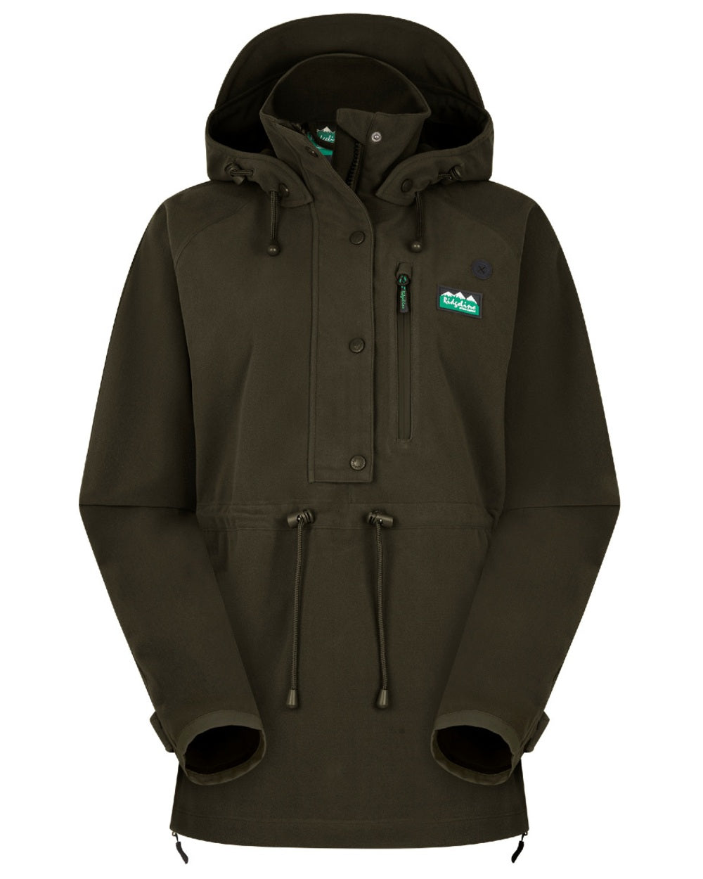 Deep Forest Coloured Ridgeline Ladies Monsoon Waterproof Smock on white background 