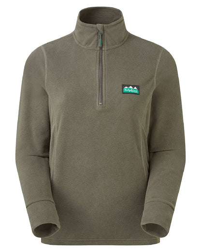 Moss coloured Ridgeline Ladies Narvik Fleece on white background 