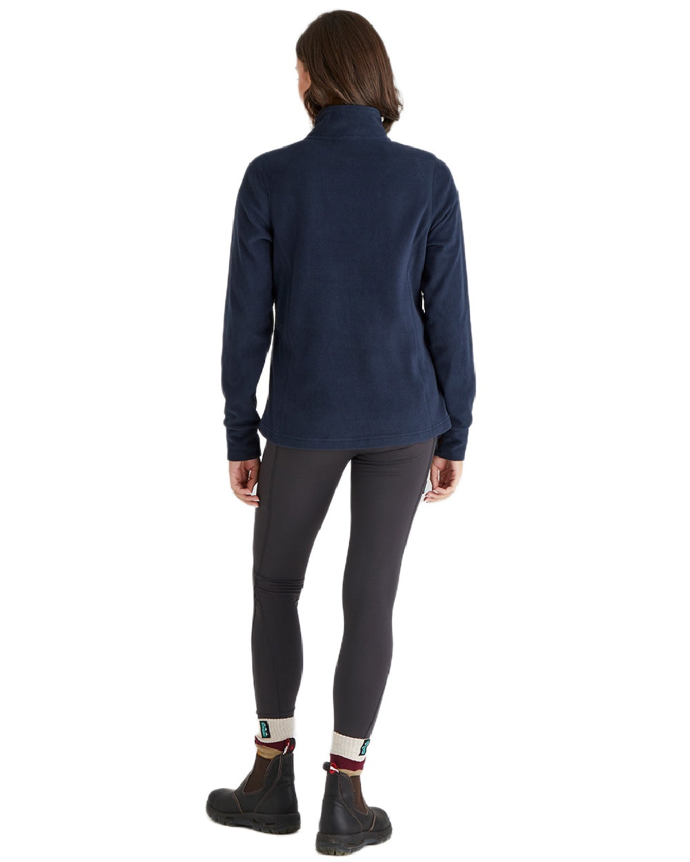 Navy coloured Ridgeline Ladies Narvik Fleece on white background 