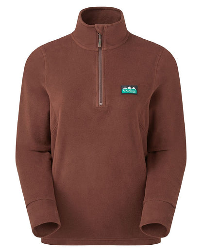 Oxblood coloured Ridgeline Ladies Narvik Fleece on white background 