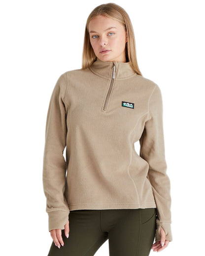 Roasted Cashew coloured Ridgeline Ladies Narvik Fleece on white background 