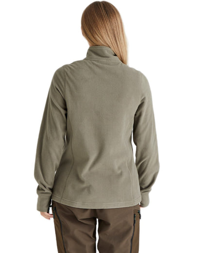 Smokey Olive coloured Ridgeline Ladies Narvik Fleece on white background 