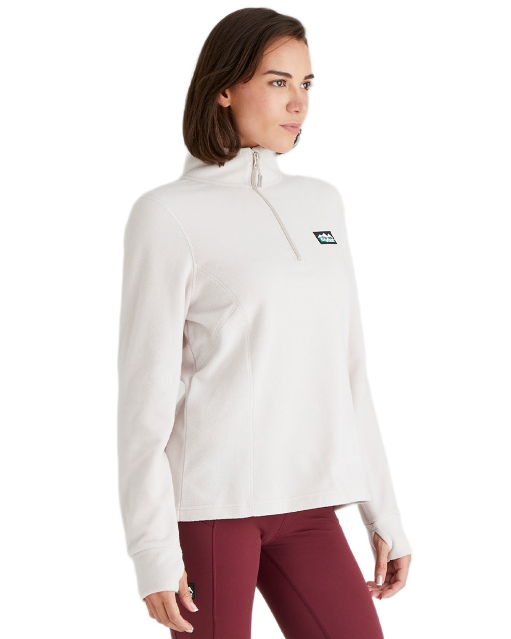 Stone coloured Ridgeline Ladies Narvik Fleece on white background 