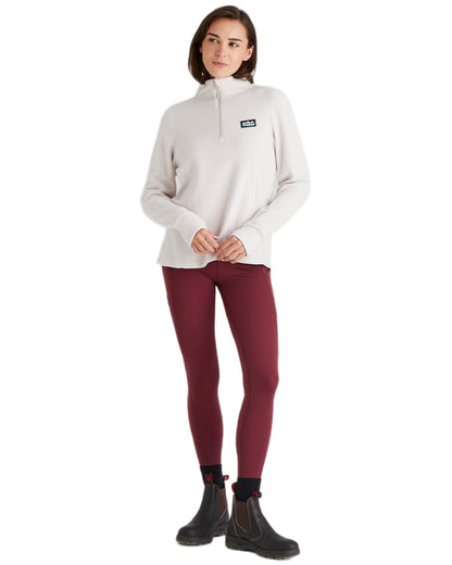Stone coloured Ridgeline Ladies Narvik Fleece on white background 