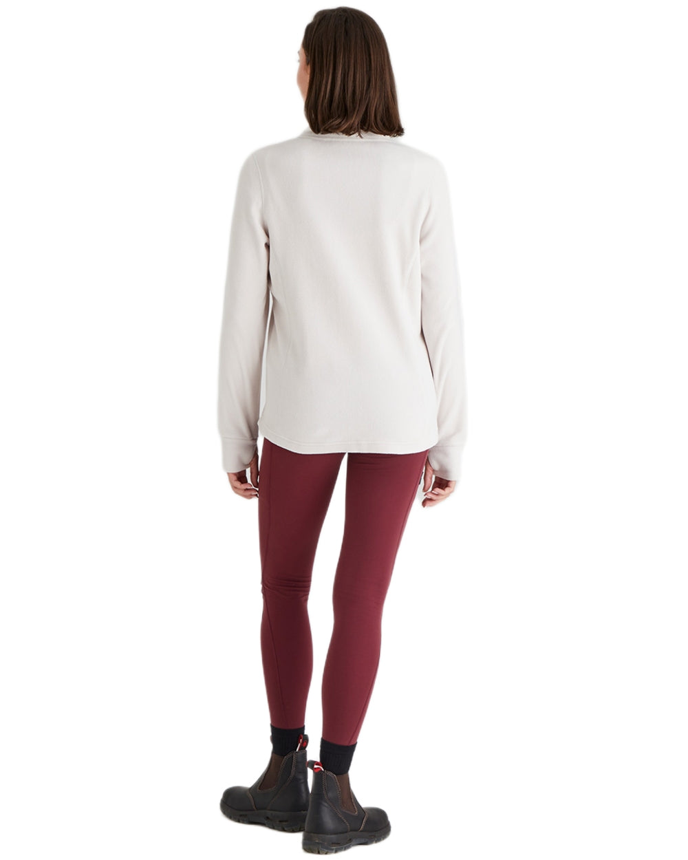 Stone coloured Ridgeline Ladies Narvik Fleece on white background 