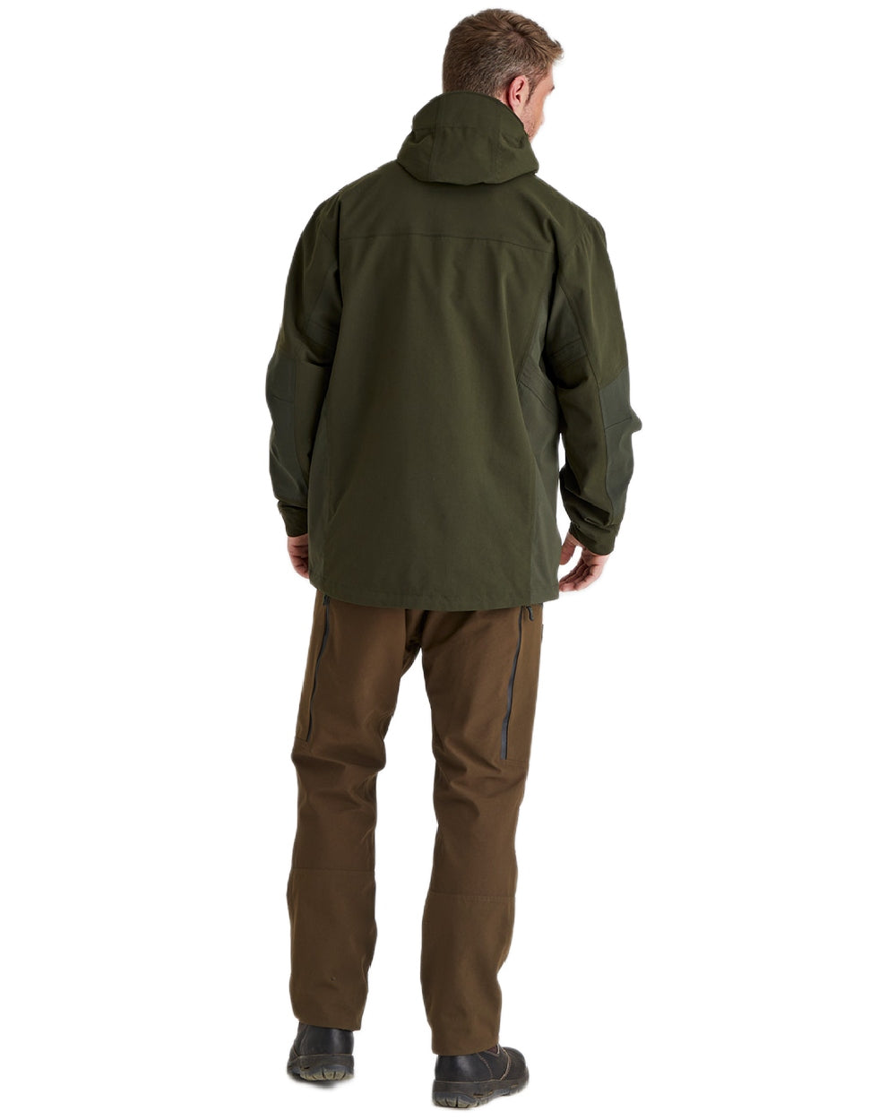 Deep Forest Coloured Ridgeline Mens Cambrian Smock on white background 
