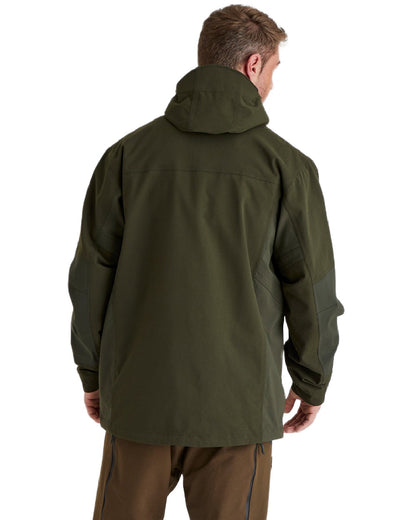 Deep Forest Coloured Ridgeline Mens Cambrian Smock on white background 