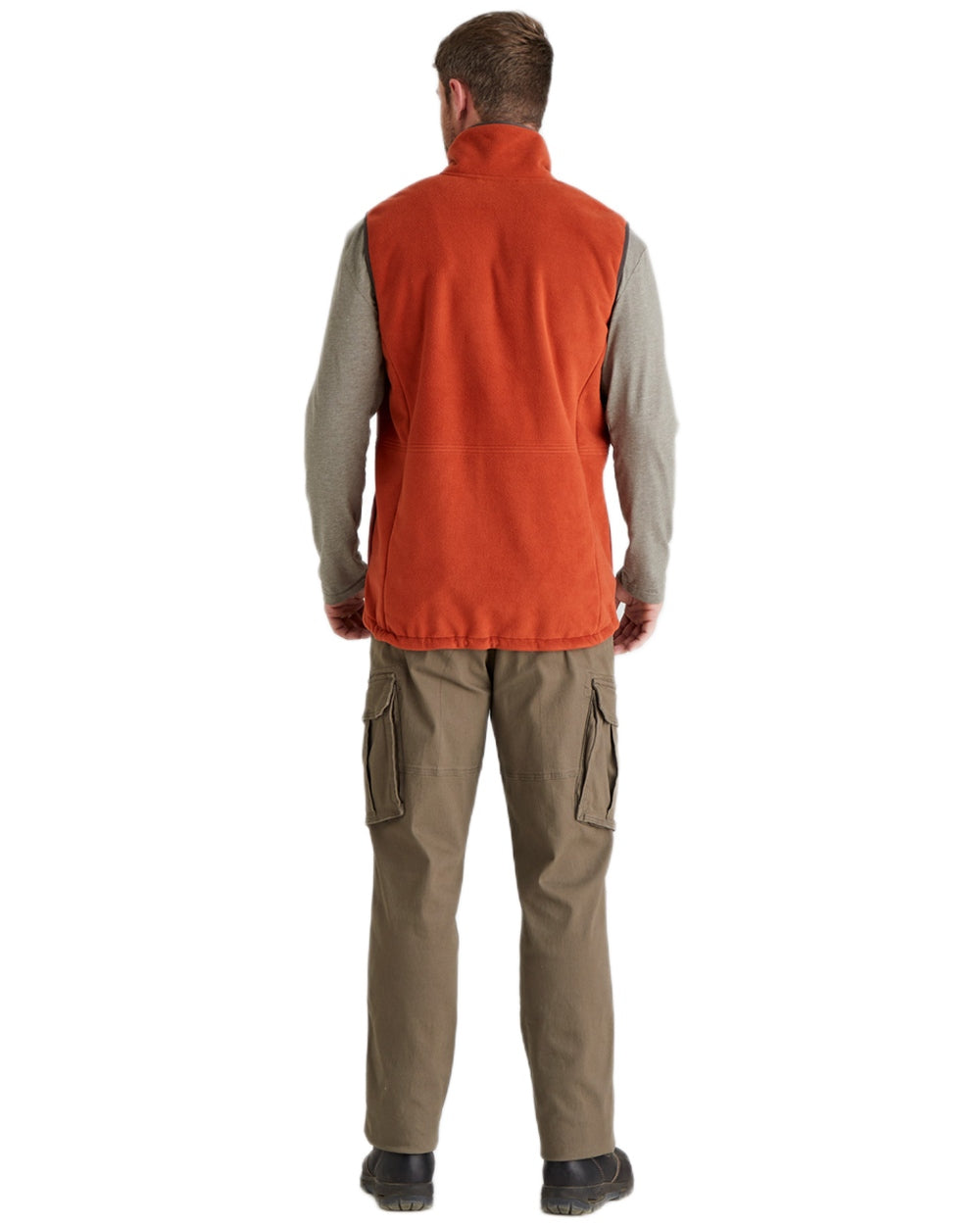 Russet Coloured Ridgeline Mens Kodiak Gilet on white background 