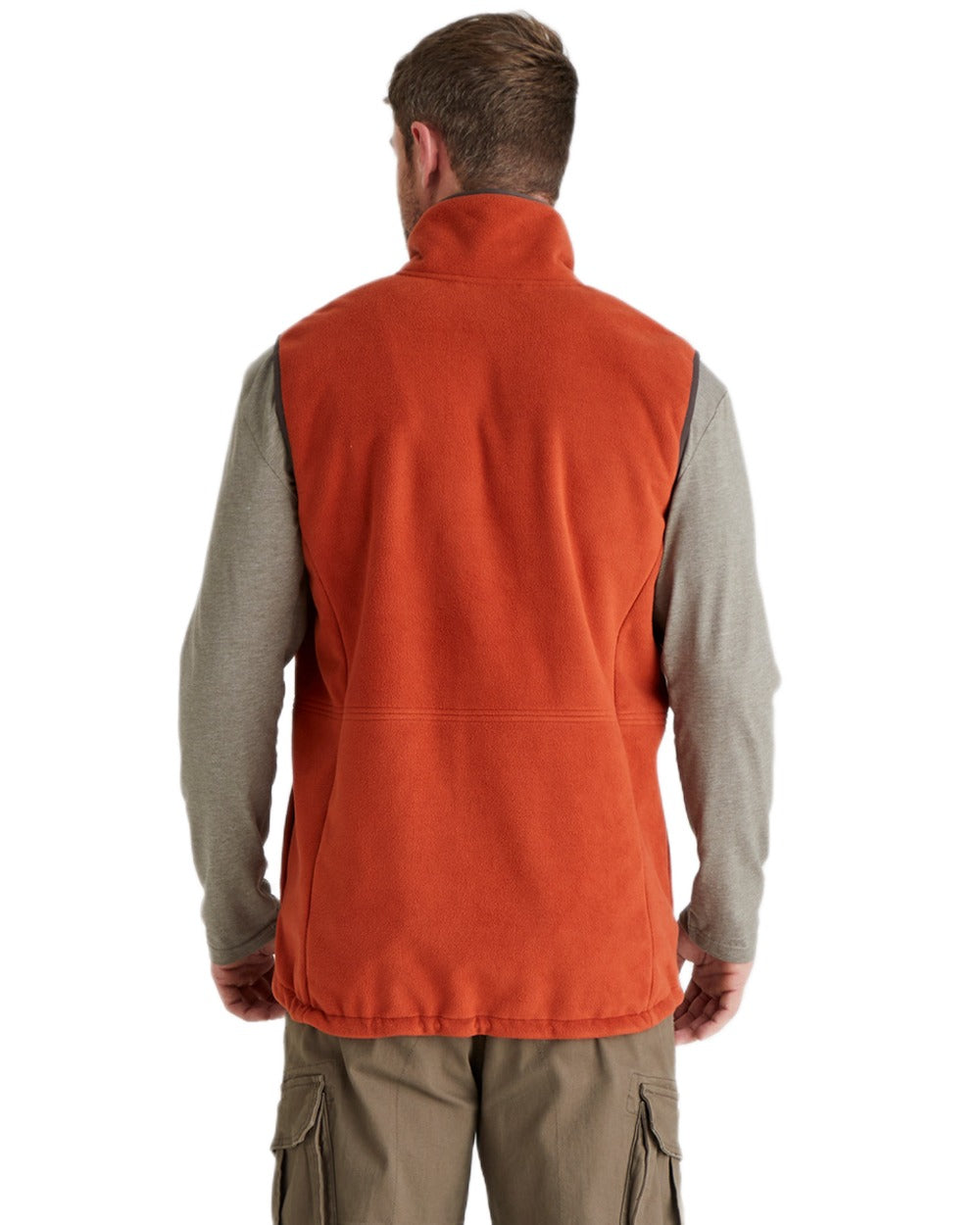 Russet Coloured Ridgeline Mens Kodiak Gilet on white background 