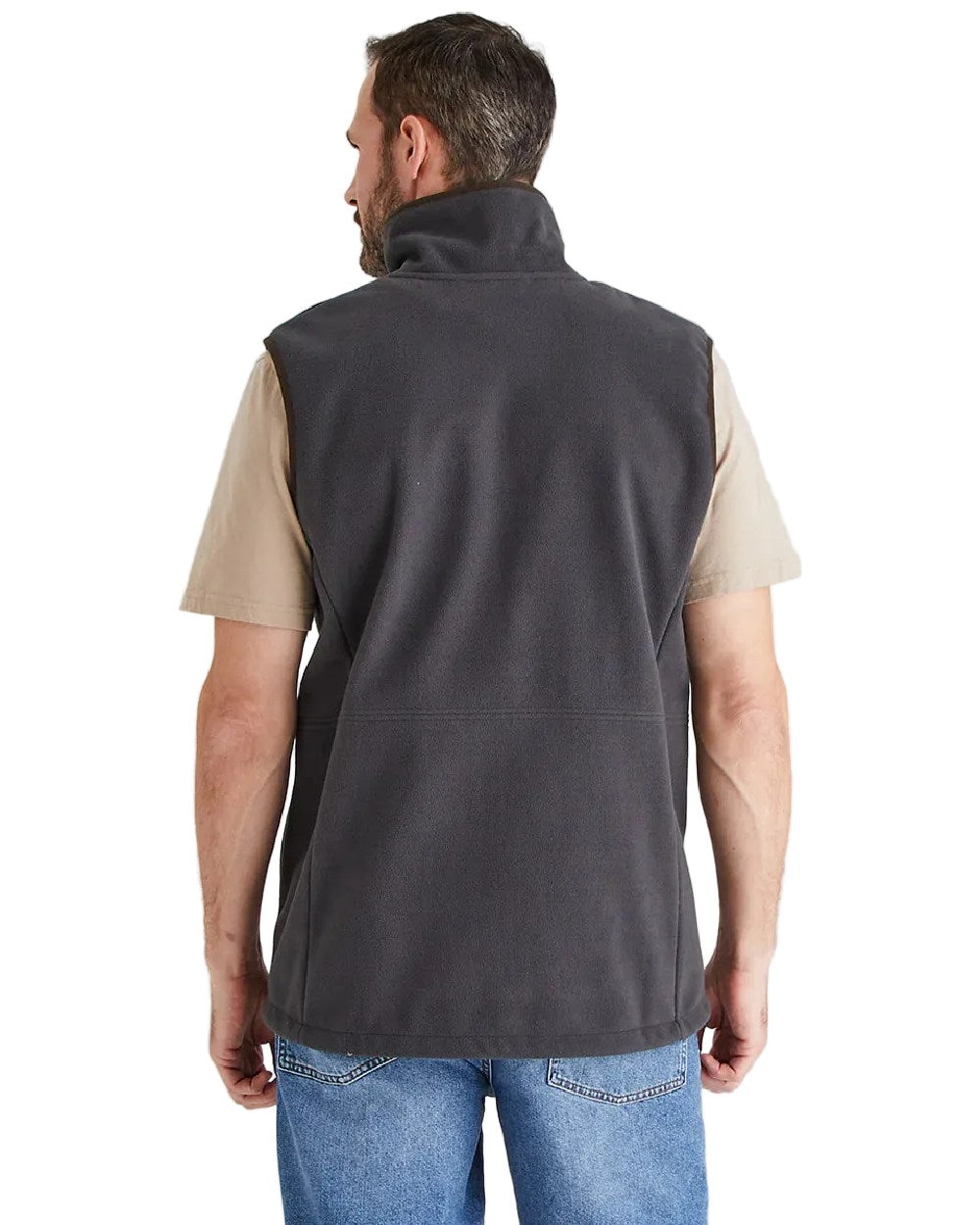 Shale Coloured Ridgeline Mens Kodiak Gilet on white background 